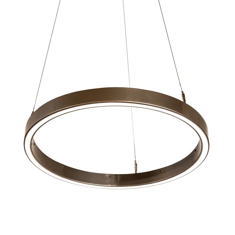 Orren Ellis Keymiyah 1 - Light Bronze Metallic LED Unique/Statement Pendant