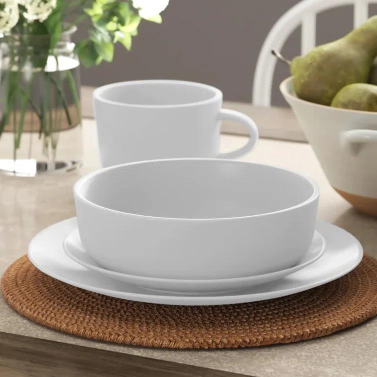 Wazee Matte 16 Piece Dinnerware Set, Service for 4