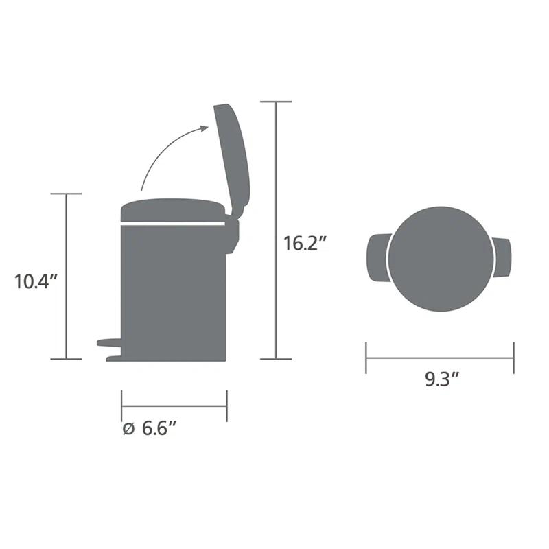 Brabantia Brabantia NewIcon Step On Trash Can, 0.8 Gallon (3 Liter)
