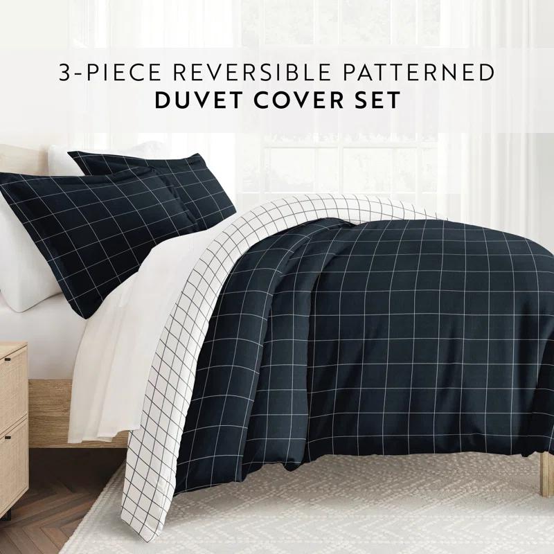 Becky Cameron Patterned Ultra Soft 3 Piece Duvet Cover Set - Serenity