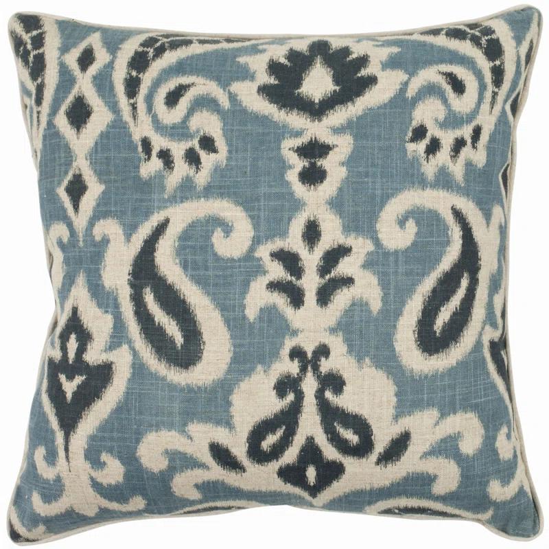 Safavieh Brian Paisley Feather Linen Reversible Throw Pillow (Set of 2)