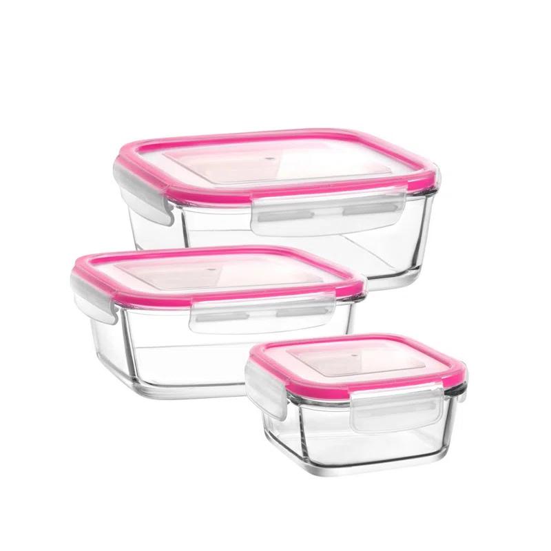 LAV Fresco Glass Food Storage - Set of 3 Containers and 3 Lids