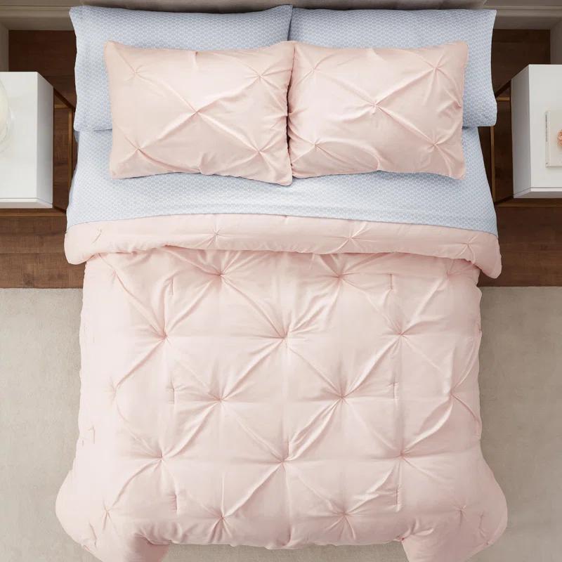 Serta Serta Simply Clean Microfiber Pleated 7 Piece Comforter Set