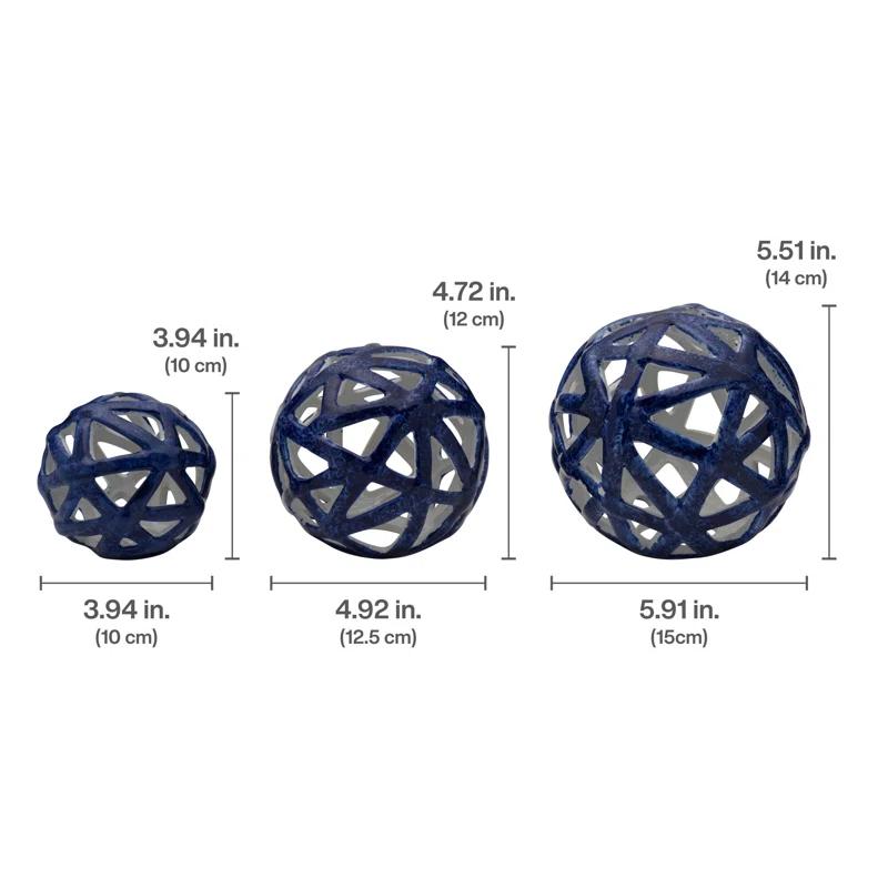 Elements 3 Piece Decorative Spheres Sculpture Set