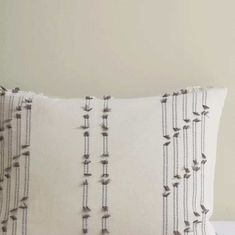 INK+IVY 3 Piece Cotton Jacquard Bedding Set