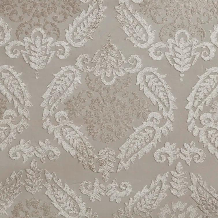 Madison Park Amelia Knitted Jacquard Paisley Total Blackout Grommet Top Single Curtain Panel