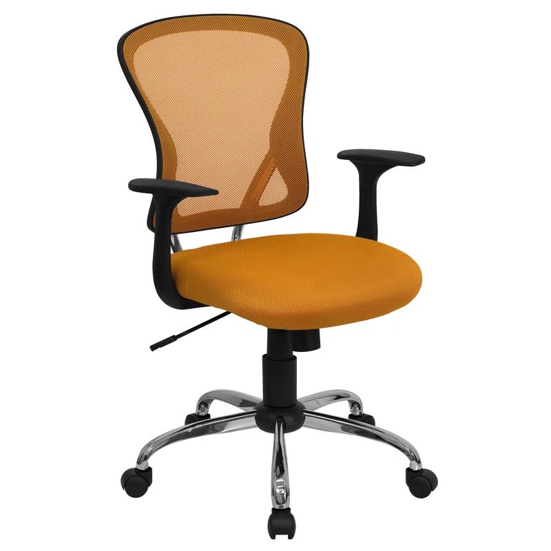 Flash Furniture Mid-Back Mesh Swivel Task Office Chair with Chrome Base and Arms