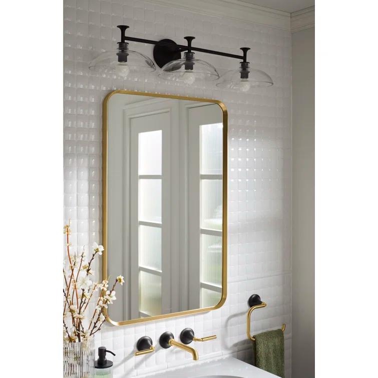 Tone 3 Light Indoor Bathroom Vanity Light Fixture, UL Listed