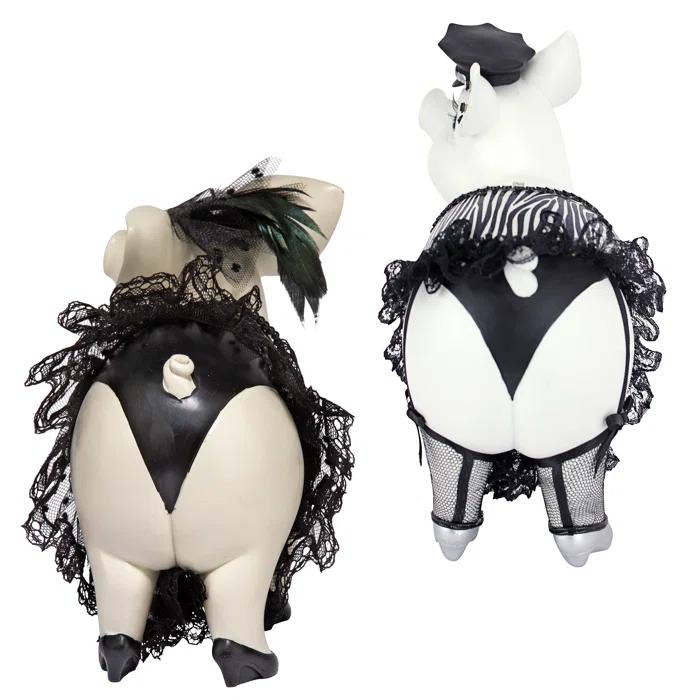Design Toscano Lace and Lard, Pig Statues