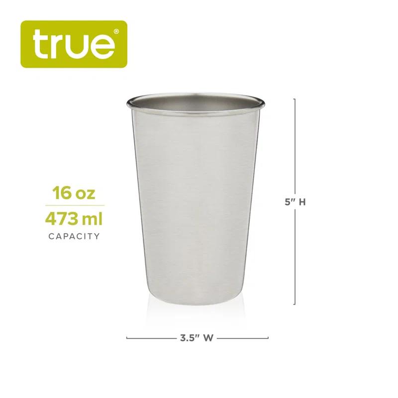 True Stainless Steel Pint Glasses