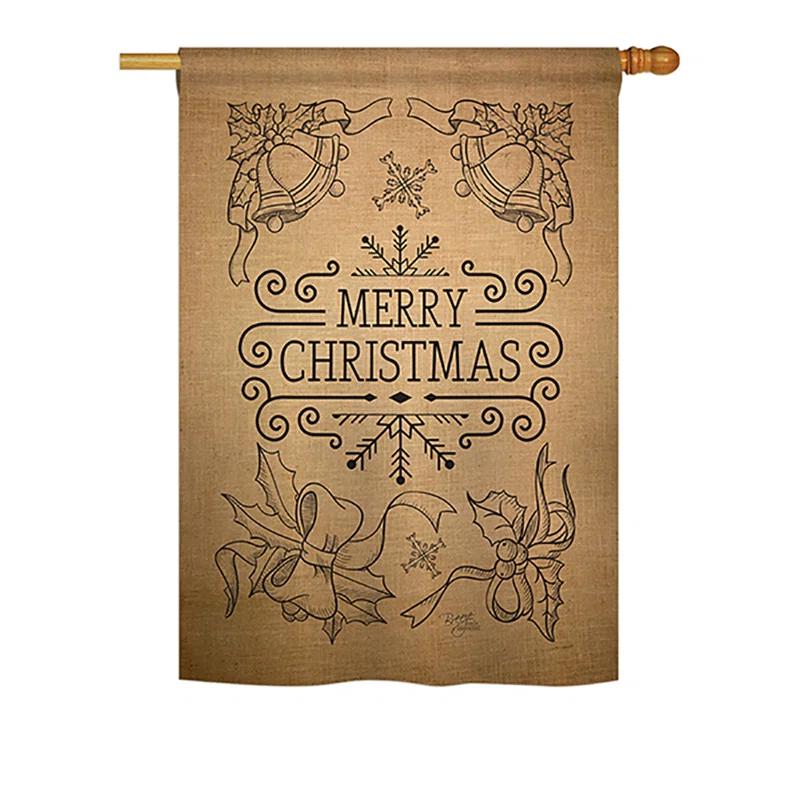 Breeze Decor Double Sided 40'' H x 28'' W Polyester Christmas Garden Flag