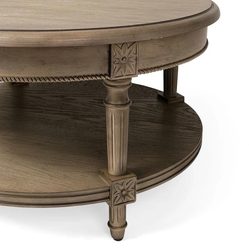 Maven Lane Pullman Round Wooden Coffee Table