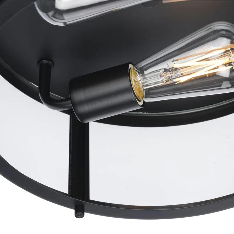 Progress Lighting Gunther Matte Black 2 - Bulb Outdoor Flush Mount Light