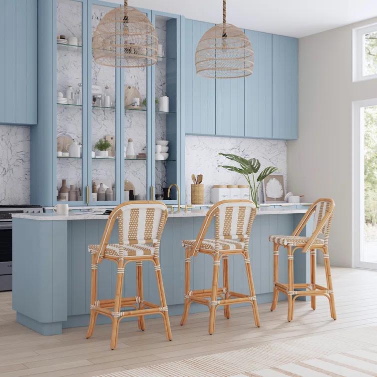 Birch Lane™ Euporie Woven Bar Stool