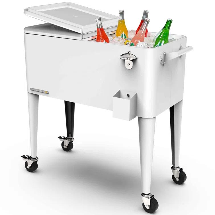 Permasteel 80-Qt Classic Outdoor Patio Cooler On Wheels