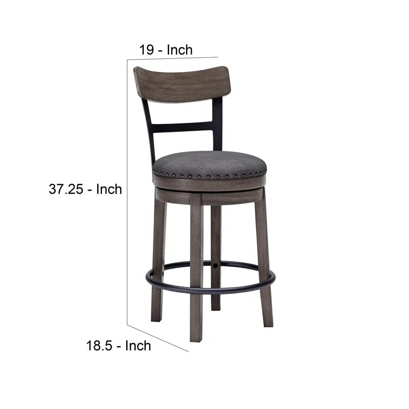 Red Barrel Studio® Obdulio Swivel Upholstered Counter Stool
