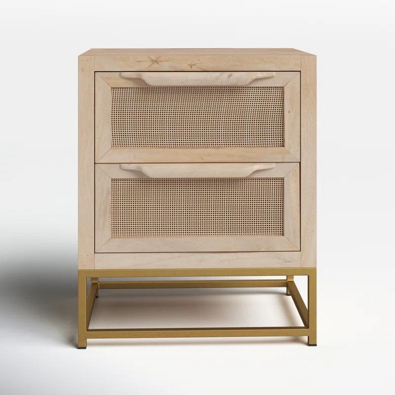 Leanne 2 - Drawer Cane Front Nightstand