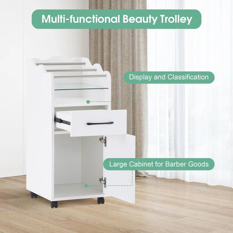 Hokku Designs Salon Trolley Makeup Organizer with Wheels