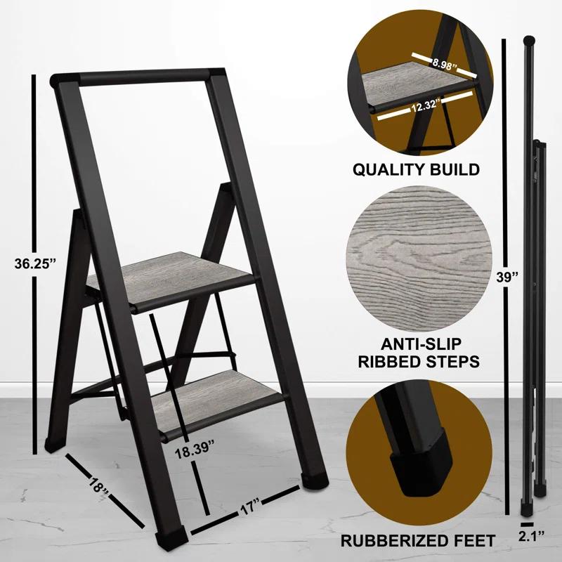 Sorfey Sorfey Step Ladders 2 - Step Steel Lightweight Folding Step Stool