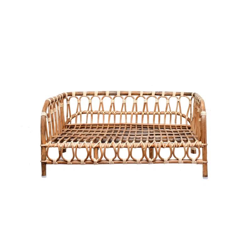 Ebern Designs Wolkey Rattan Pet Bed W/Cushion