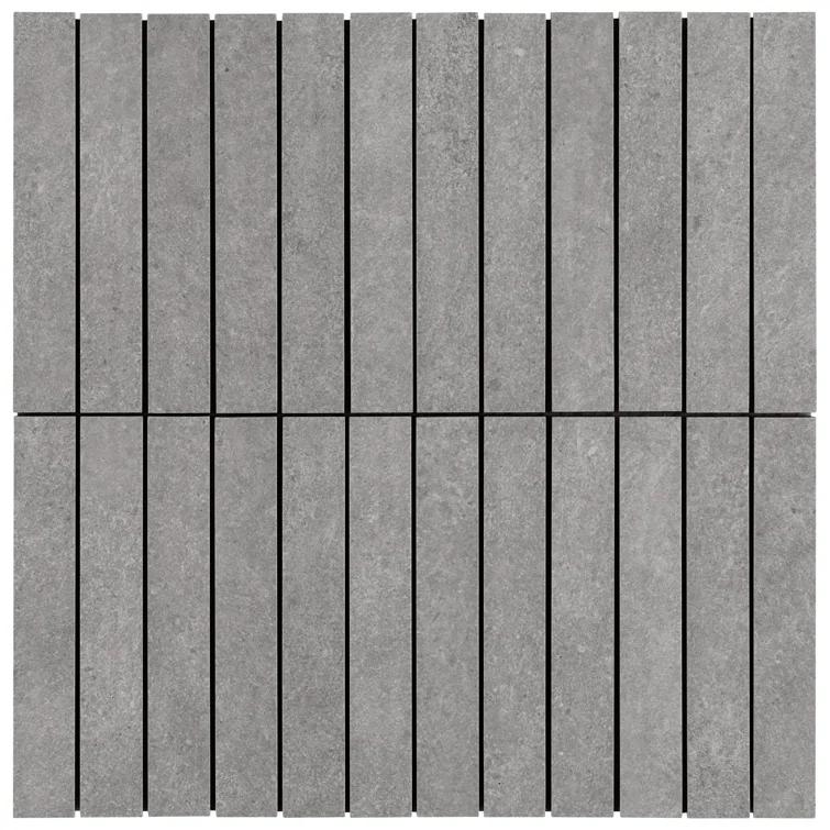 Bond Tile Monolith 11.81 In. X 11.81 In. Stacked Matte Porcelain Mosaic Floor And Wall Tile (5.76 Sq. Ft. / Case)