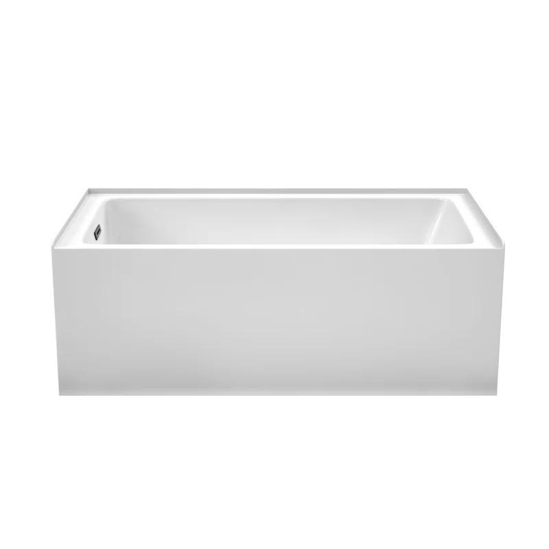 Wyndham Collection WCBTW16032LMBTRIM Grayley 60'' x 32'' Alcove Soaking Acrylic Bathtub