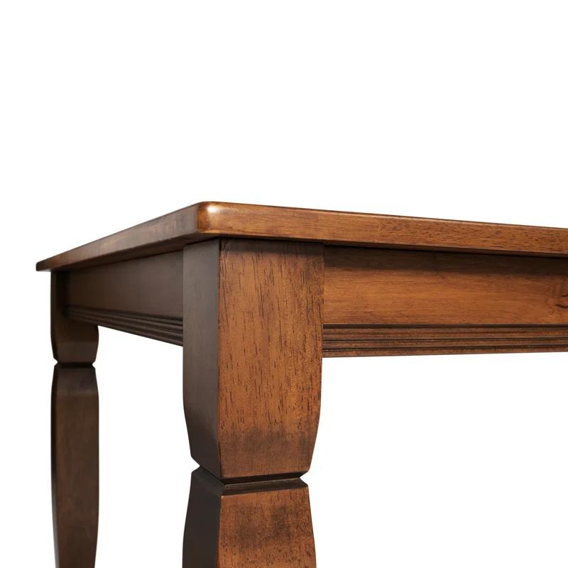 Gracie Oaks Solid Wood Commercial Grade Dining Table with Turned Legs