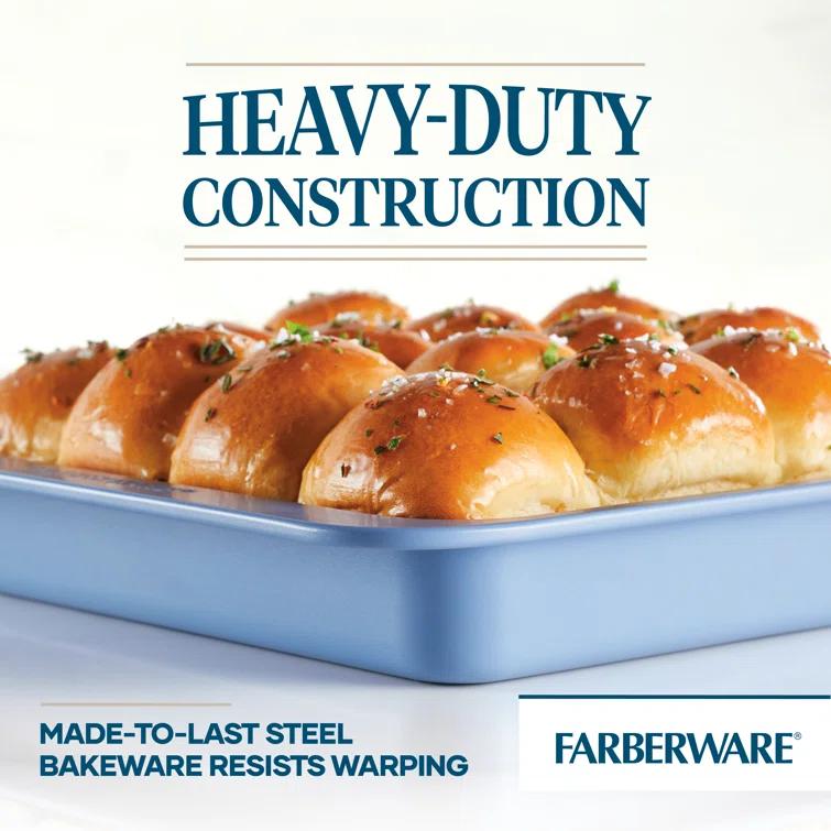 Farberware Farberware Easy Solutions Nonstick Bakeware Square Cake Pan, 9 Inch, Blue