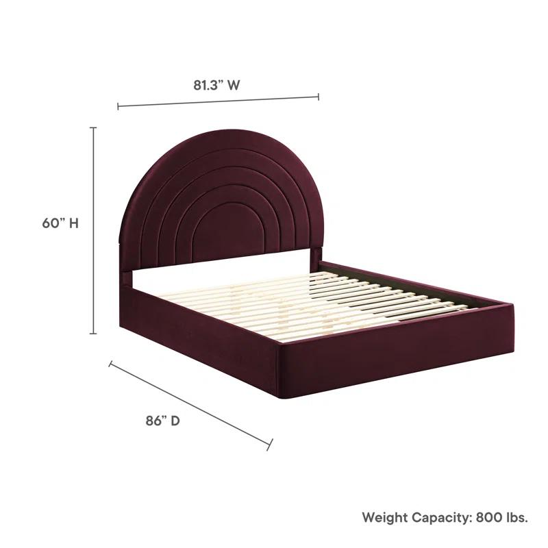 Modway Solana Arched Performance Velvet Platform Bed