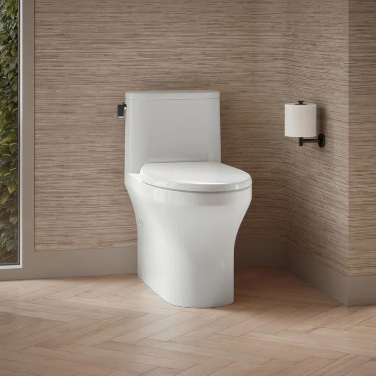 Kohler Spacity One-Piece Compact Elongated Toilet With Skirted Trapway, 1.28 Gpf K28020-0