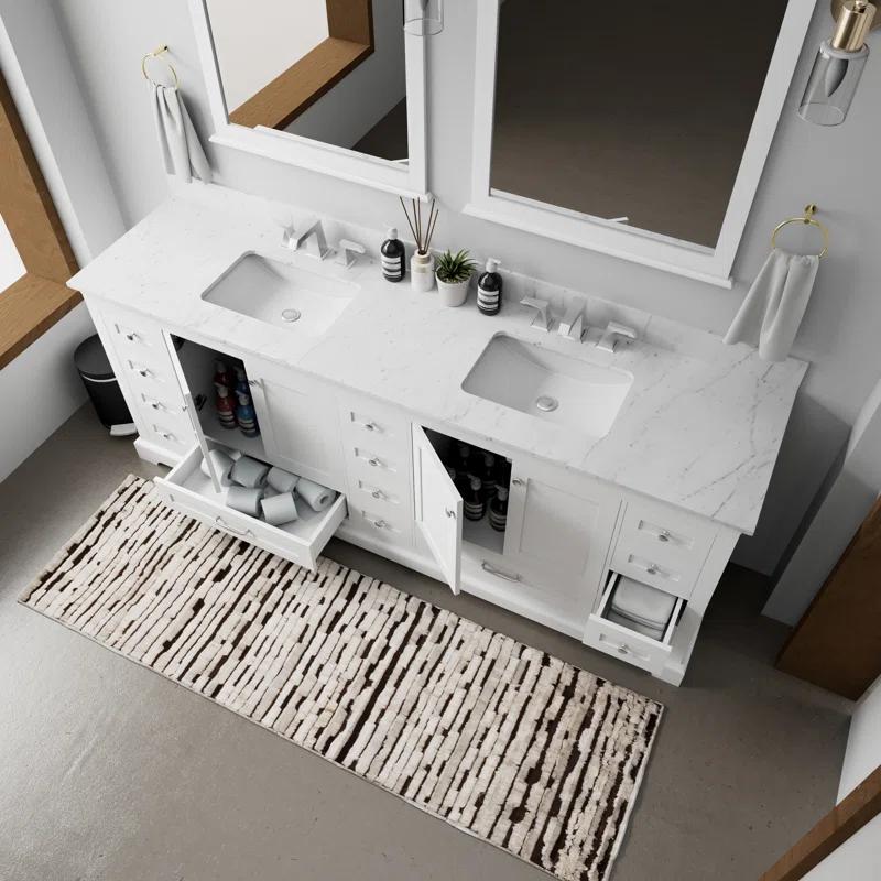 Lexora Dukes 84" Double Bathroom Vanity Base Only