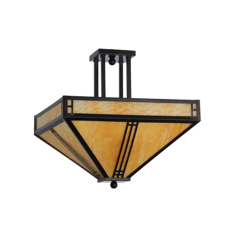Glass Semi Flush Mount