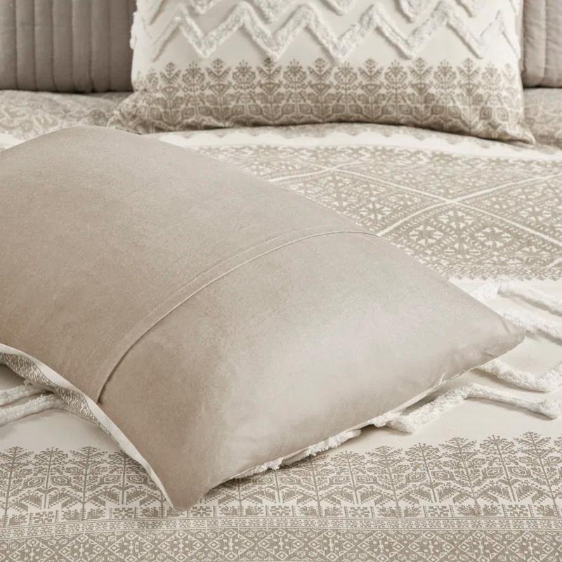 INK+IVY Mila 3 Piece Cotton Comforter Set with Chenille Tufting