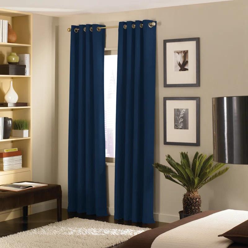 Winston Porter Curtainworks Boehme Solid Room Darkening Grommet Single Curtain Panel