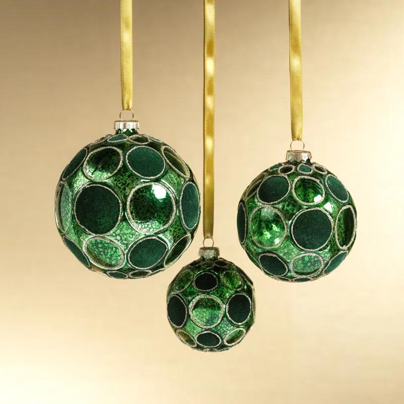 Serenity 6-Piece Set Matte Frosted Glass Ball Ornaments