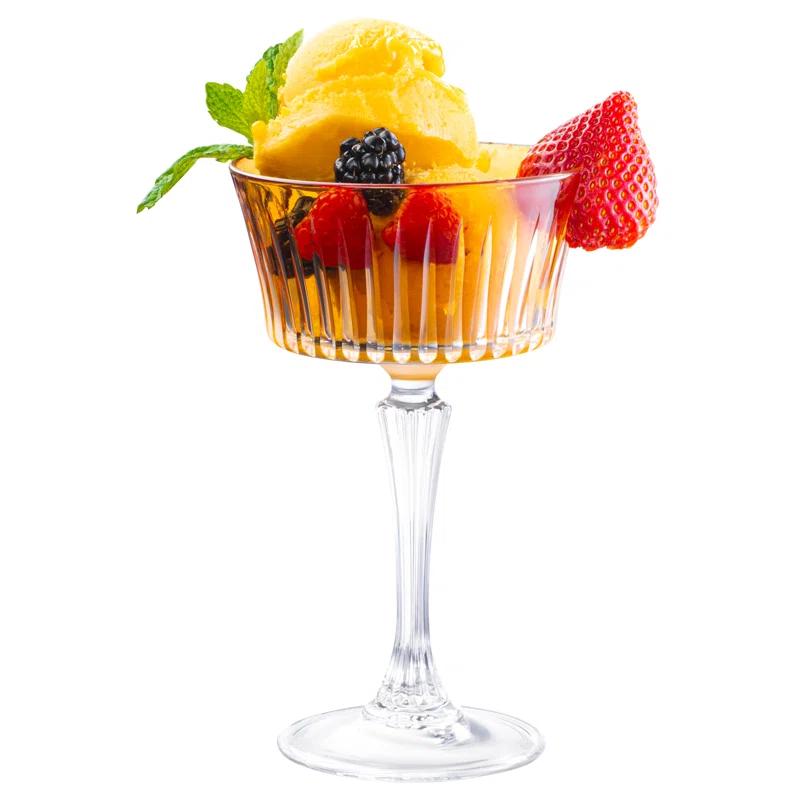 Barski Colored Champagne Coupe Glasses, Stemmed Martini Glassware, Set of 6 - 8.7 oz. (Set of 6)