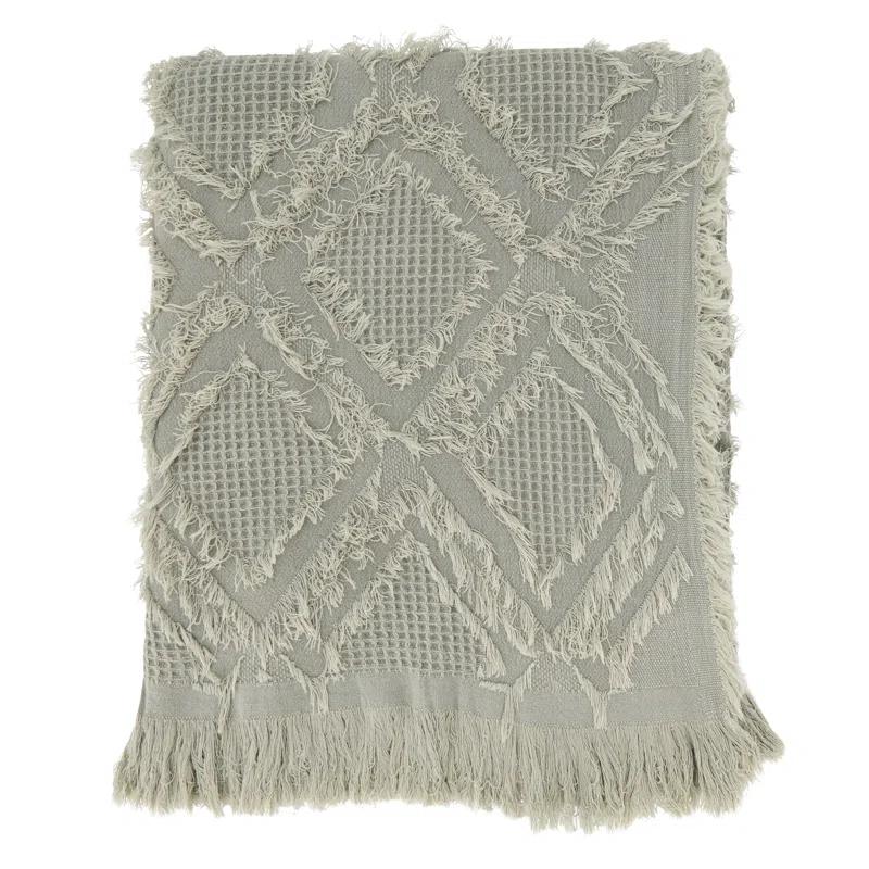 Saro Sevan Collection Hand Woven Throw Blanket