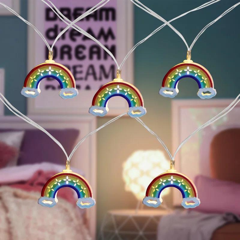 Northlight Seasonal 10 Count LED Warm White Rainbow Christmas Lights - 3.25 Ft Clear Wire