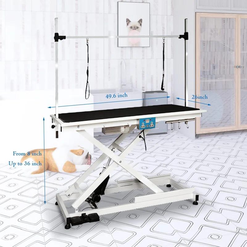 SoarFlash 36'' H x 49.6'' W x 26'' D Metal Adjustable Dog Electric Grooming Table
