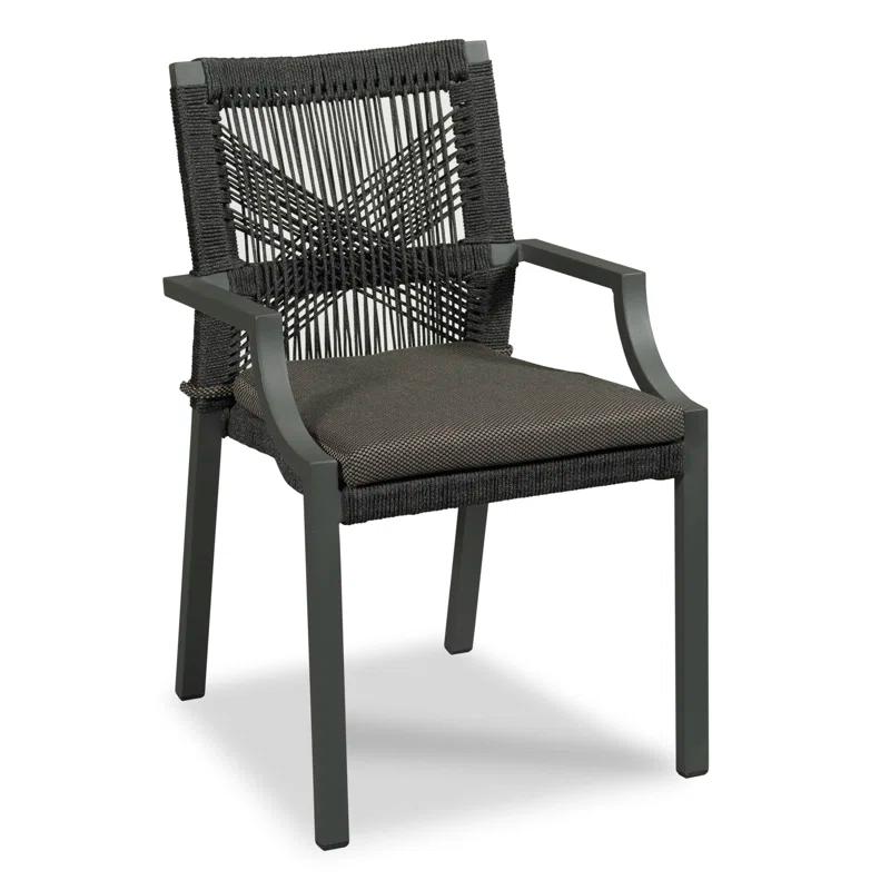Woodbridge Furniture Bellevue Stacking Patio Dining Armchair with Cushion