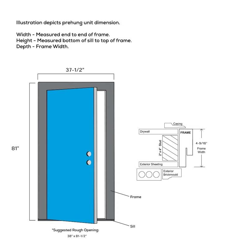 MMI DOOR Clear Glass 80'' Fiberglass Front Entry Doors