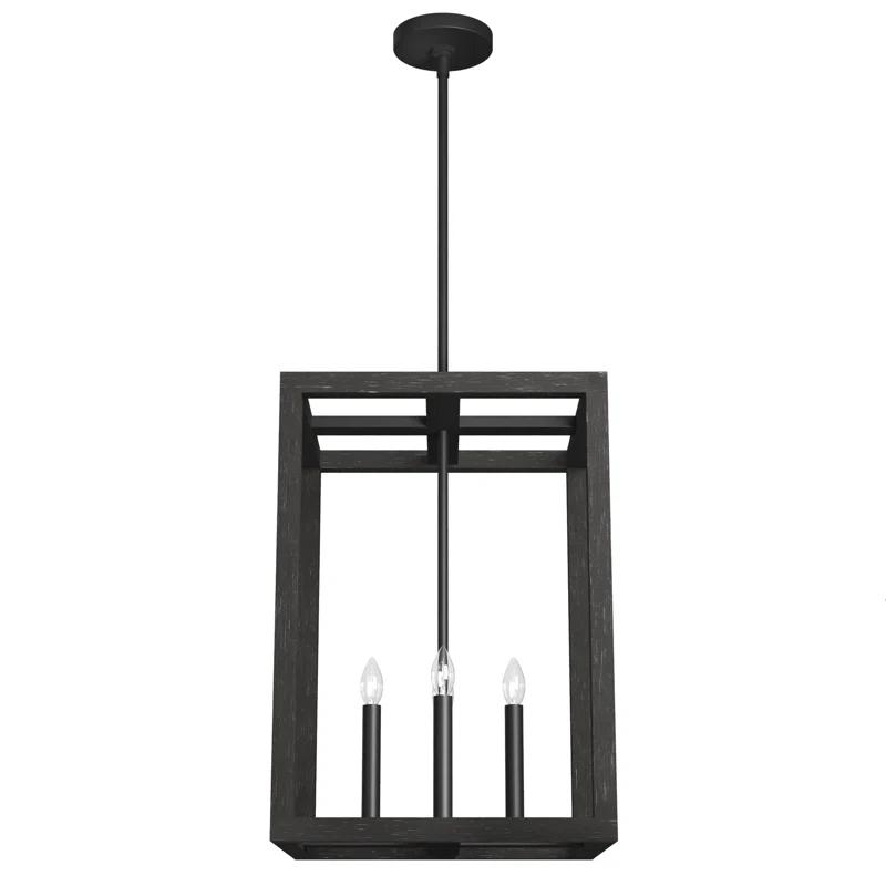 Hunter Fan Squire Manor 4 - Light Lantern Rectangle Chandelier