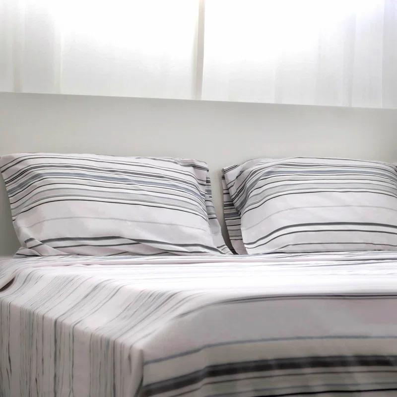 SouthShore Fine Linens Coastal Stripes Collection Striped Microfiber Sheet Set