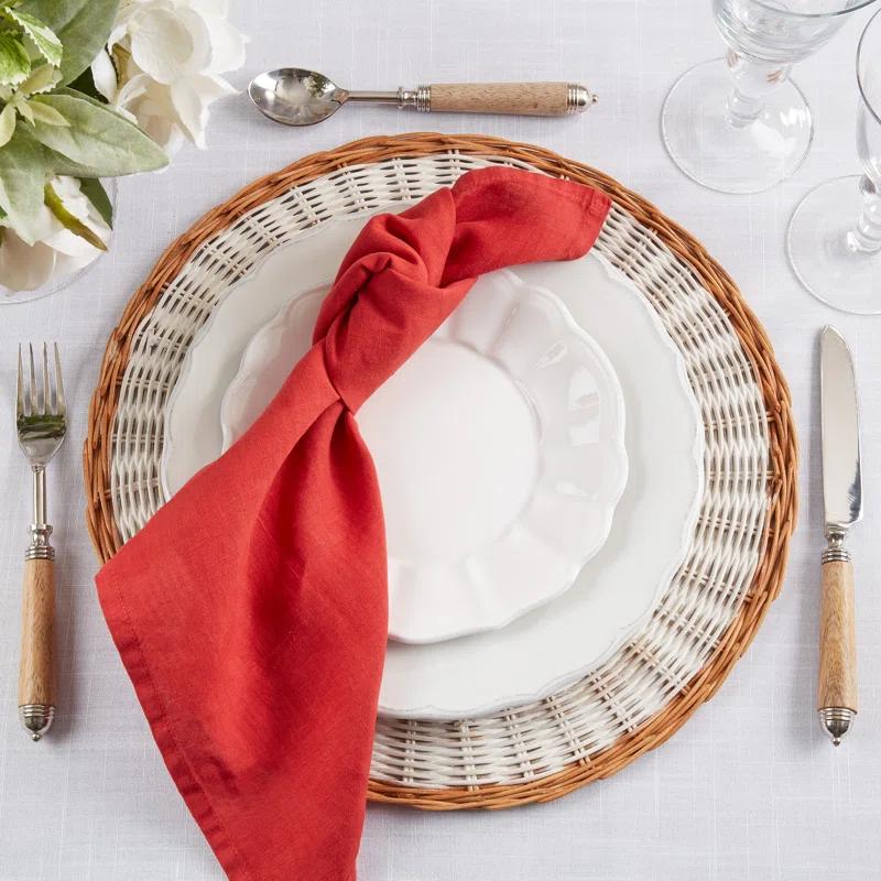 Caliban Crisp And Classic Linen Table Napkin (Set Of 4) 20S (Set of 4)