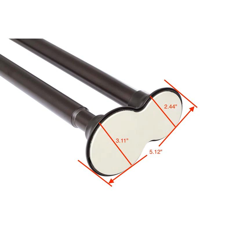 Utopia Alley 72'' Straight Tension Shower Curtain Rod & Hook Set