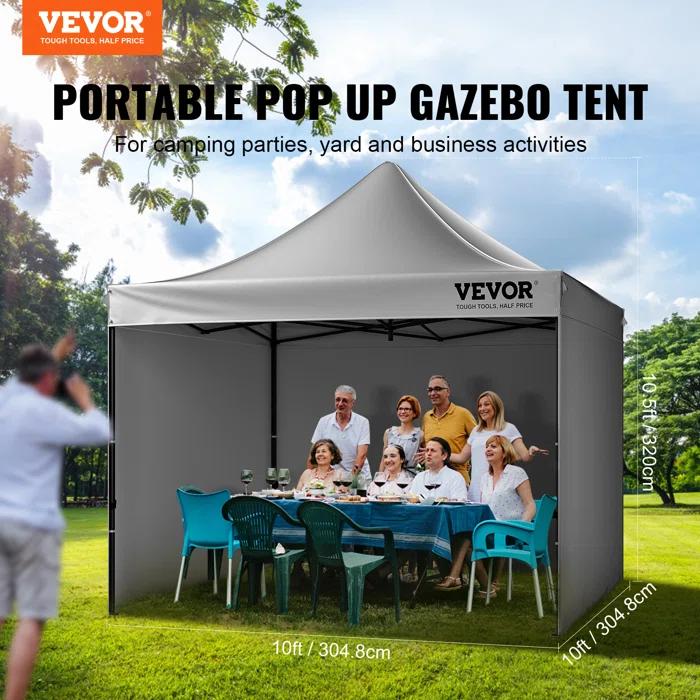 Stellweilan Tessberg 10x10 FT Pop up Canopy with Removable Sidewalls, Instant Canopies
