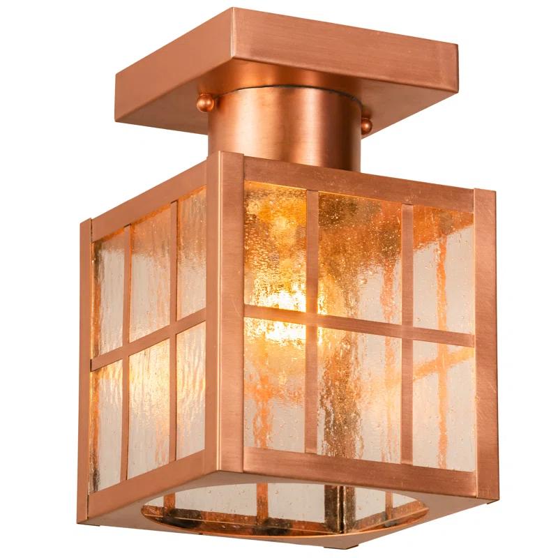 Meyda Lighting Glass Semi Flush Mount