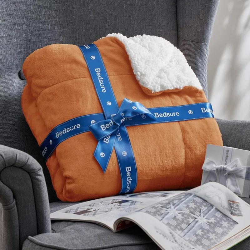 Bedsure Bedsure Sherpa Fleece Blankets For Bed - Thick And Warm Blanket For Winter, Soft Fuzzy Plush Blanket For All Seasons