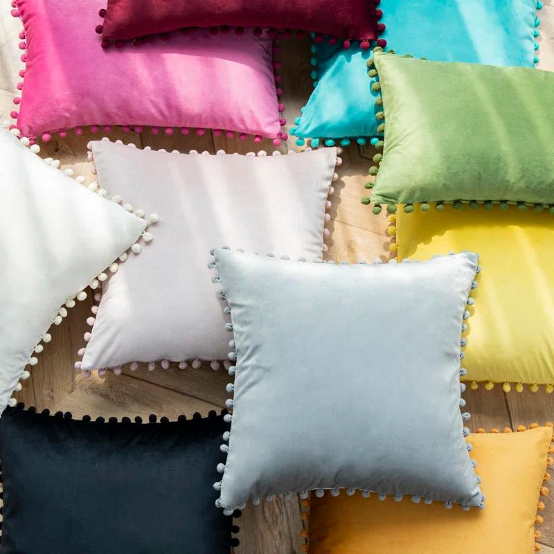 Phantoscope Pom Pom Cover Pillow Cover (Set of 2)