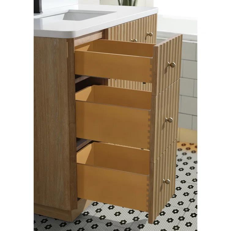 Ari Kitchen & Bath La Jolla 42'' Single Bathroom Vanity With Engineered Stone Top | Wayfair